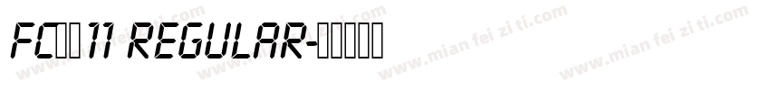 FC数字11 Regular字体转换